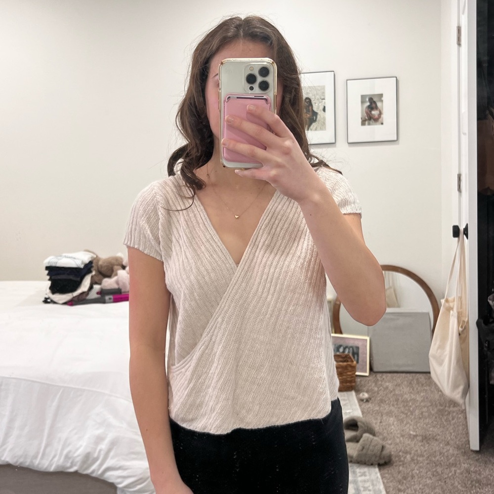 Knit V-neck Top